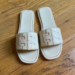 Tory Burch double T sports slide